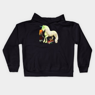 Beautiful unicorn with fairy Kids Hoodie